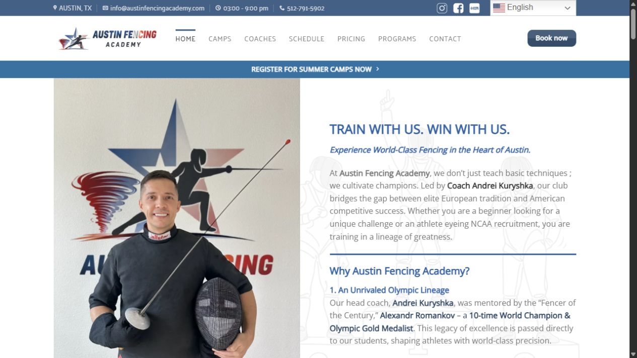 AUSTIN FENCING website preview